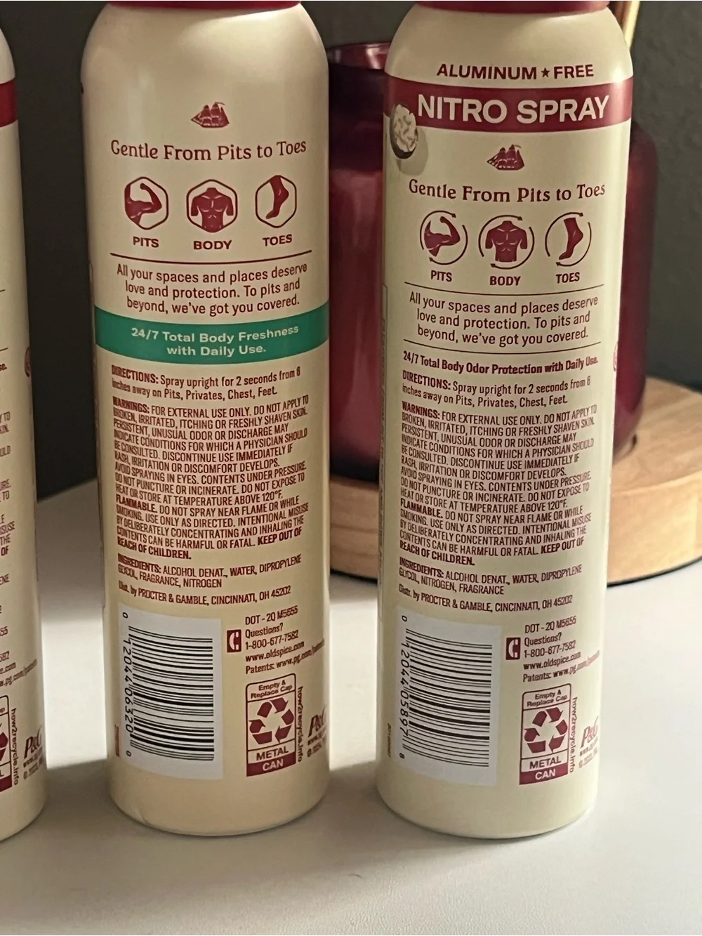 Old Spice Gentleman’s Total Body Deodorant Bundle Of 4 Bottles All Brand New